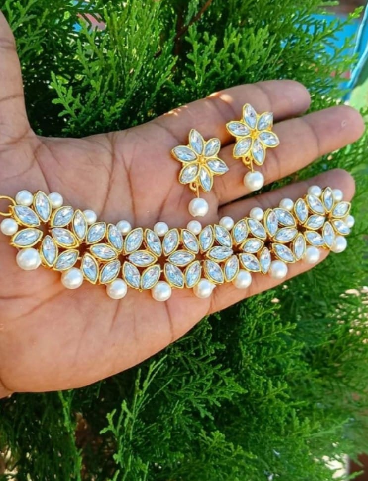 Picture of New Perl Necklace Set Earrings Temperament Necklace For Women - Necklace For Girls - Necklace For Girls - Necklace For Girls - Necklace S