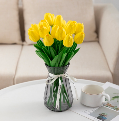 Picture of 1Pcs Artificial Tulips Lifelike Realistic Plastic Faux Silk Floral Simulation for Home