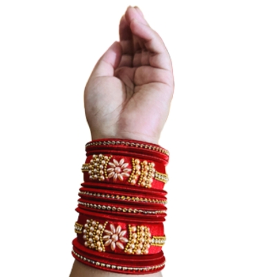 Picture of Silk thread reshmi bangle Churi bracelets for women and girls fashion