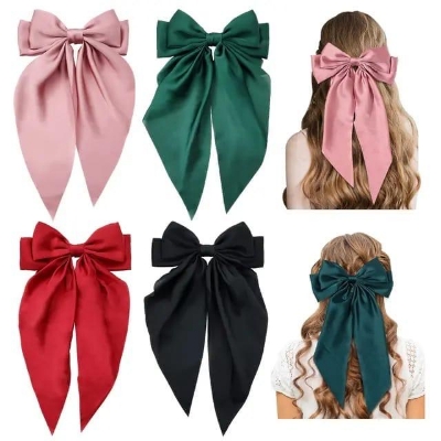 Picture of Korean Fashion Plaid Butterfly Bow Hairpin Girl Hair Accessories for Women