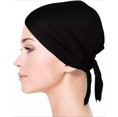 Picture of 3 piece Cotton Hijab Inner cap for Women & Girls  Black