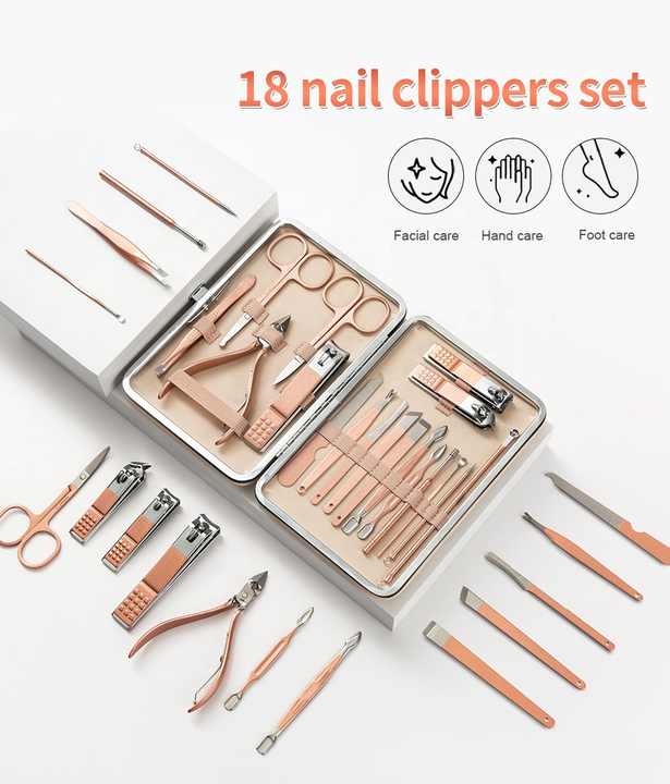 Picture of Hot High quality Nail cutter Pedicure Scissors Set Makeup Stainless Steel Eagle Hook Portable Manicure Nail Clipper Tool Set