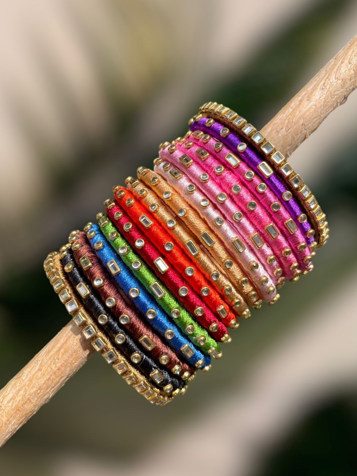 Picture of Silk Thread Bangles Set