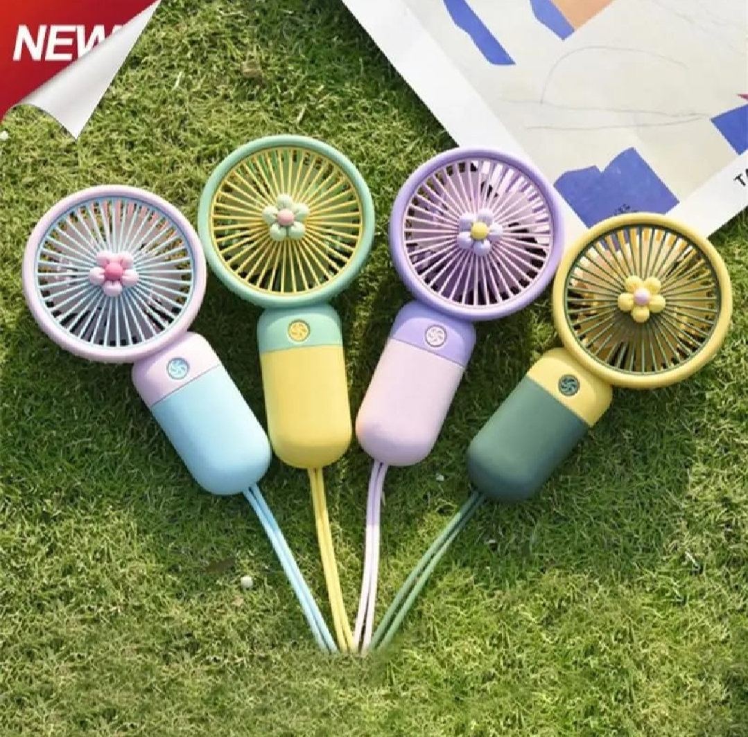 Picture of Handheld Portable Desktop Table Usb Rechargeable Sports Pocket Mini Fan with Lanyard-1 pcs