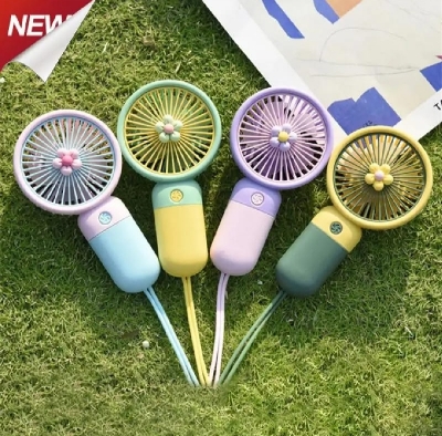 Picture of Handheld Portable Desktop Table Usb Rechargeable Sports Pocket Mini Fan with Lanyard-1 pcs