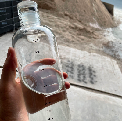 Picture of 700ml Time scale cup food grade handy cup high temperature resistant plastic student summer couple water cup transparent portable cup. - water bottle