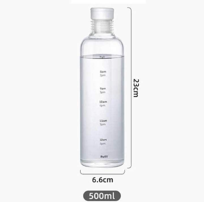 Picture of Transparent Water Bottle 500MI - Stay Refreshed On-The-Go With A Sleek And Durable Design