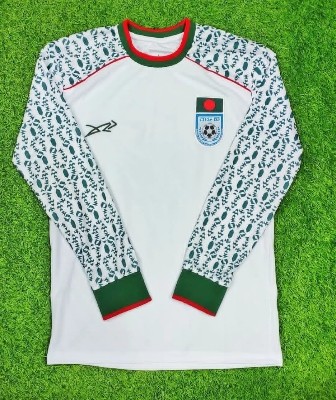 Picture of B-D Full Sleeve Thai Premium Football home Jersey For Men - Long Sleeve - Bangladesh Fan Jersey 2025 New t-shirts premium quality t-shirts 2025/26