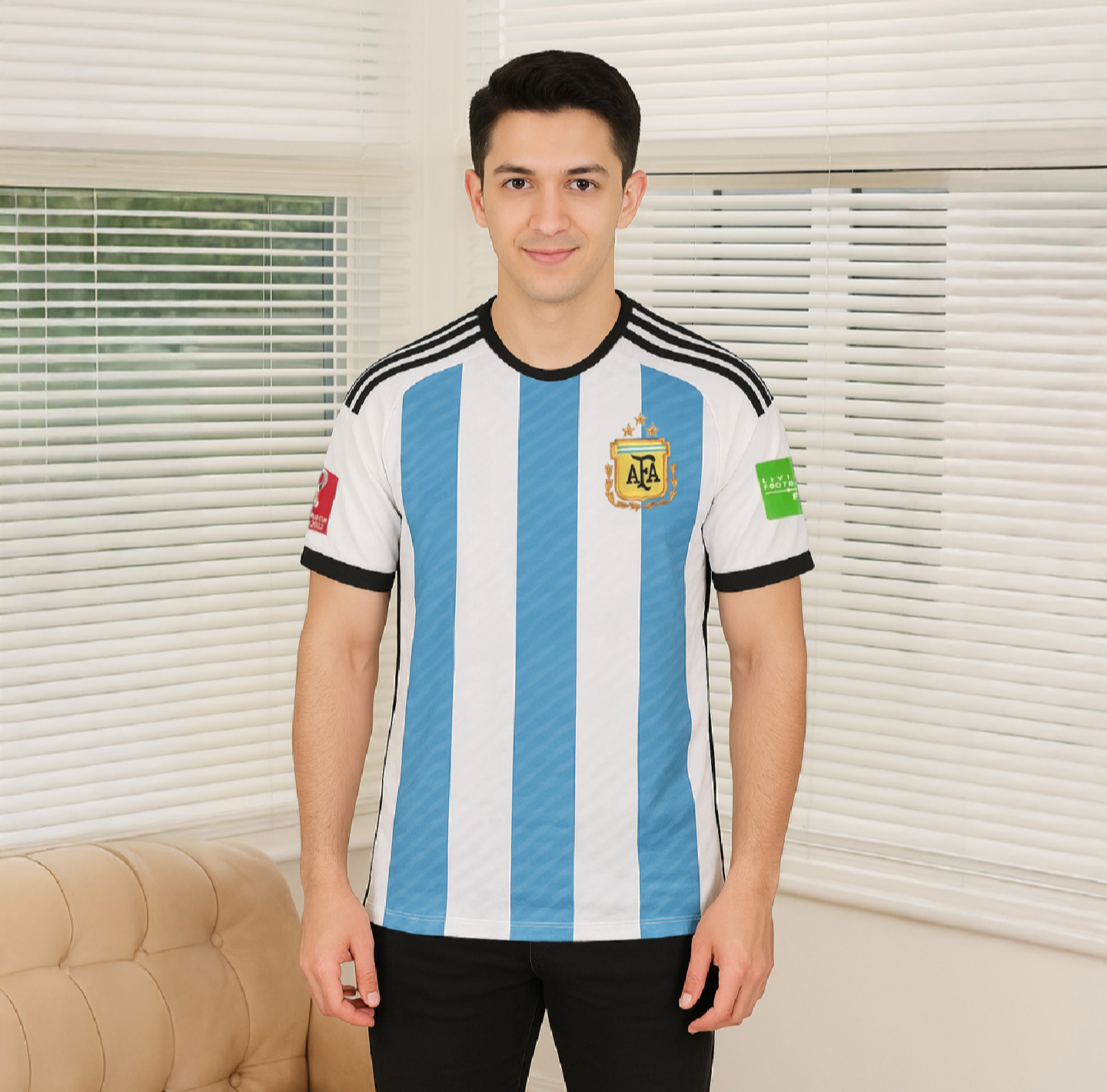 Picture of 3 STAR ARGENTINA HOME JERSEY 2022 - argentina jersey