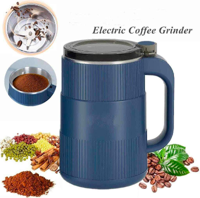 Picture of Household Small Powder Grinding Machine, Electric Mini Spice Grinder Add 5 Blades, 304 Stainless Steel Grinding Fine Powder for All Kinds of Grains, Condiments, Coffee Beans