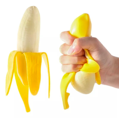 Picture of Realistic Squishy Stretchy Fun Banana Sensory Tactile Fidget Stress Toy