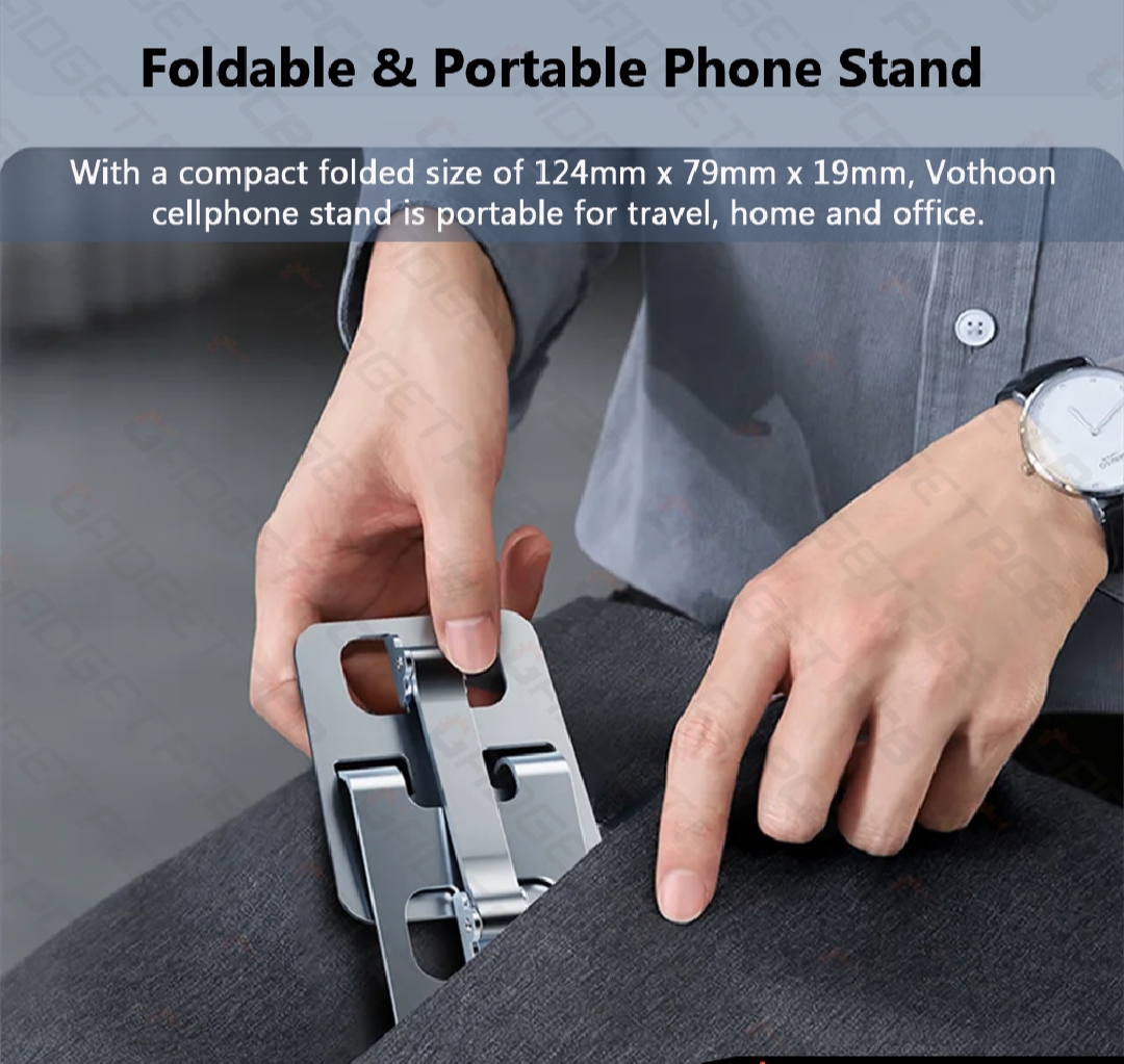 Picture of Aluminum Dock Mount Mobile Stand Adjustable Phone/Tablet Stand Phone Stand Metal Phone Holder For Tablet, Smartphone & iPad