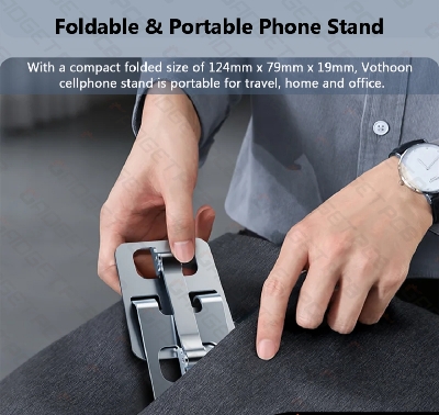 Picture of Aluminum Dock Mount Mobile Stand Adjustable Phone/Tablet Stand Phone Stand Metal Phone Holder For Tablet, Smartphone & iPad