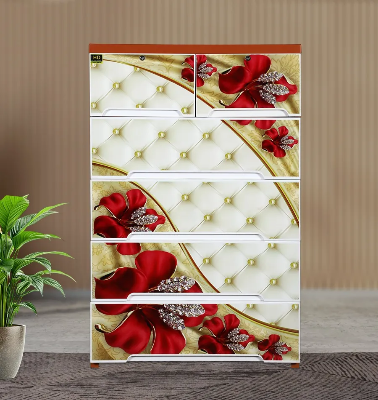 Picture of Wardrobe HD Print Double 5D Golden Rose   -TEL