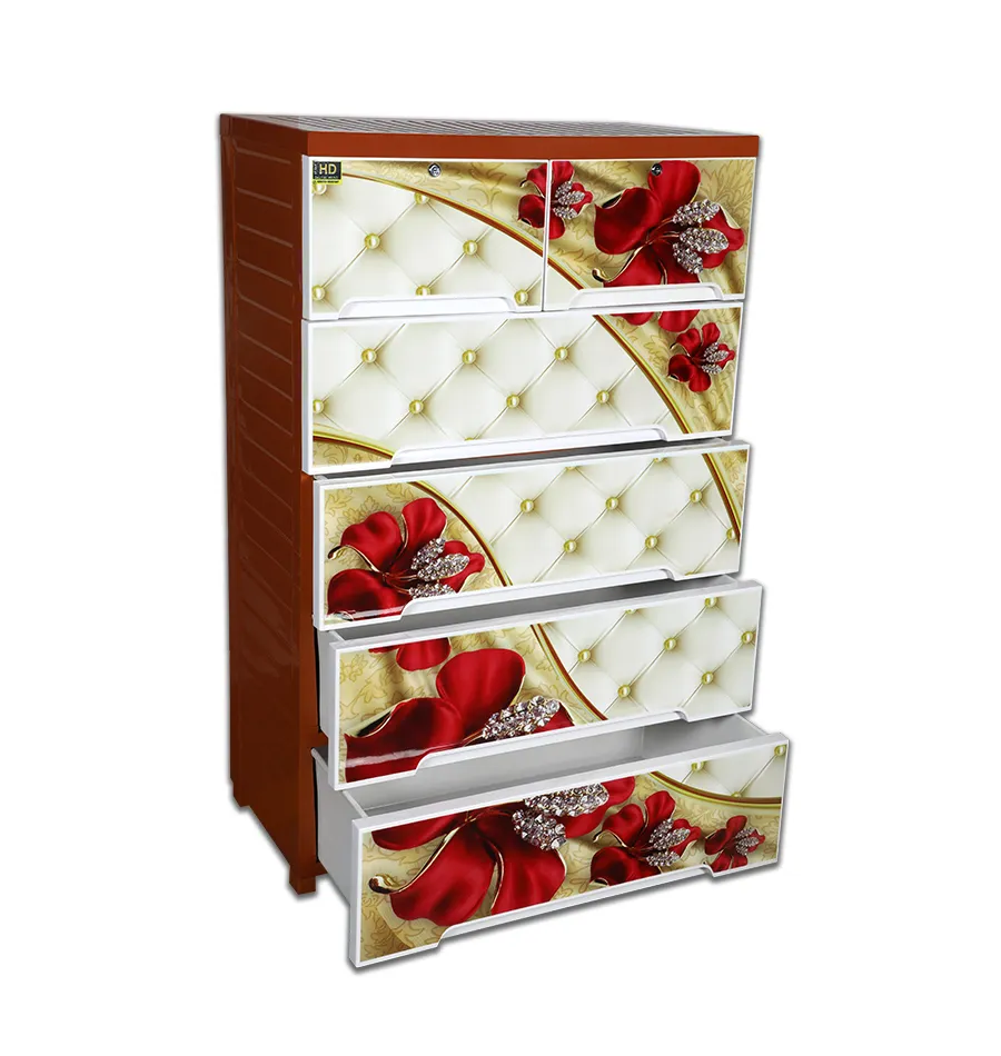 Picture of Wardrobe HD Print Double 5D Golden Rose   -TEL