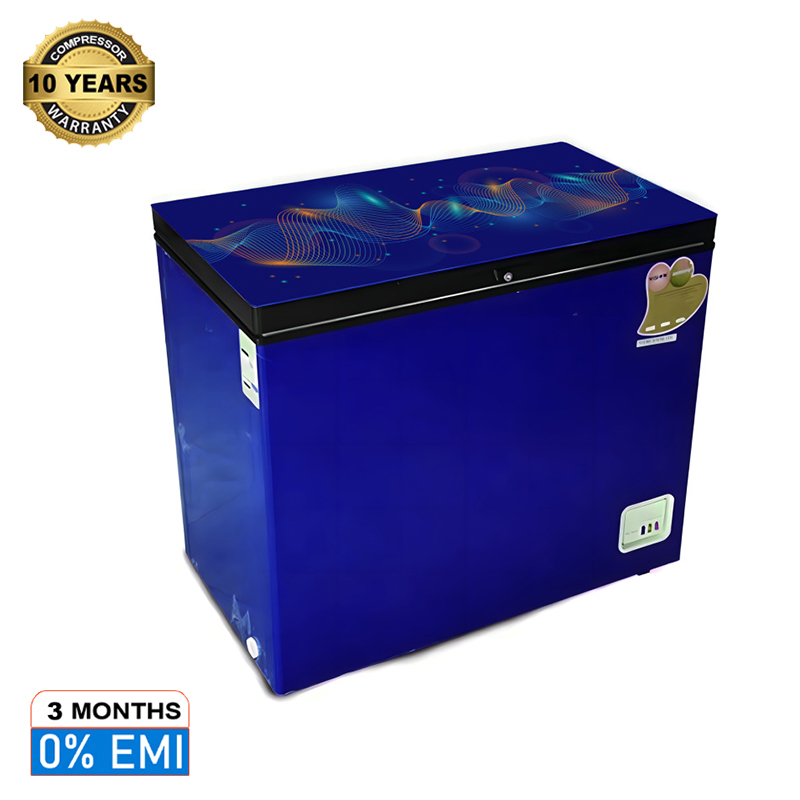 Picture of VISION Glass Door Chest Freezer RE-150 Liter Blue Points Curve