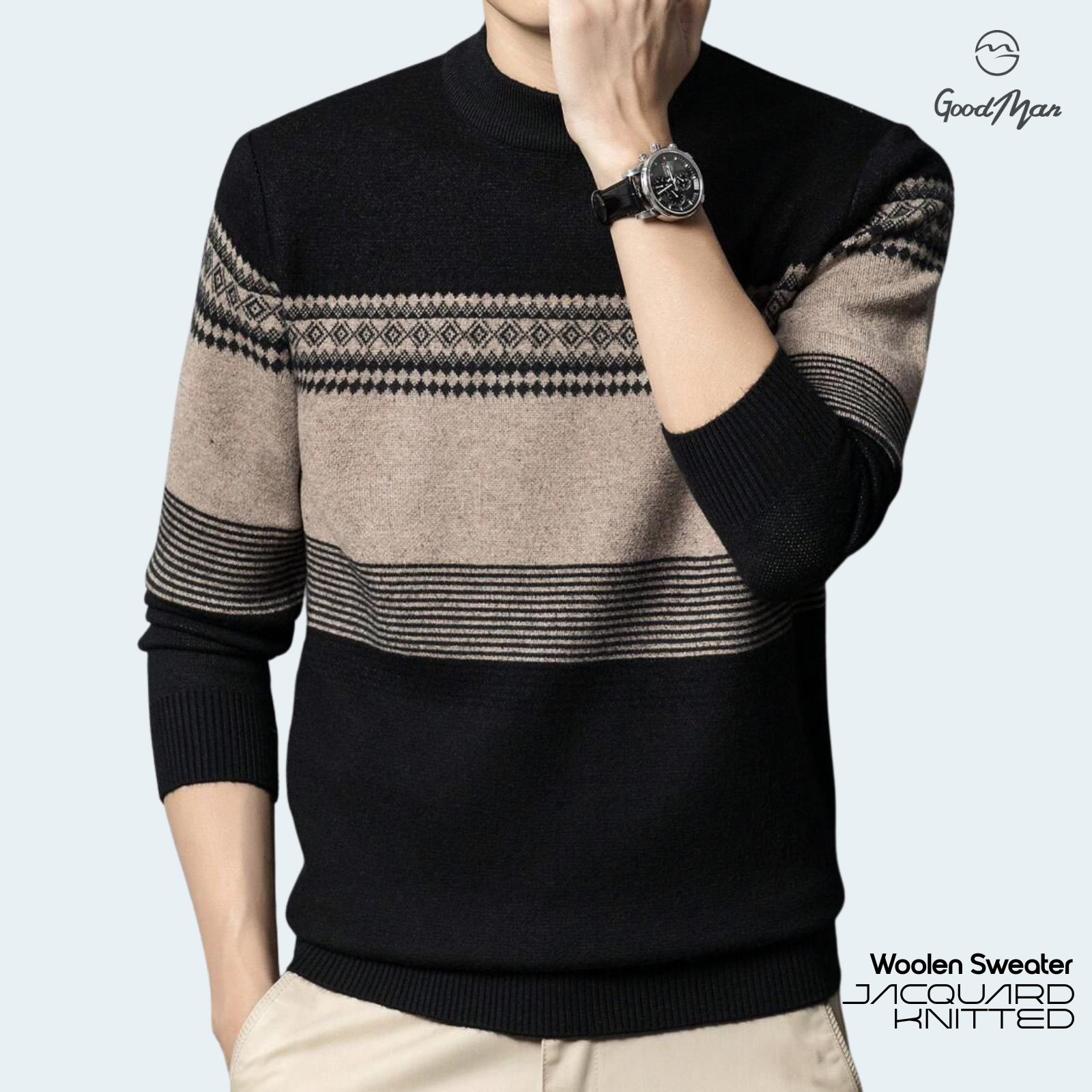 Men's Mock Neck Sweater GoodManonline shop bangladeshothoba.com