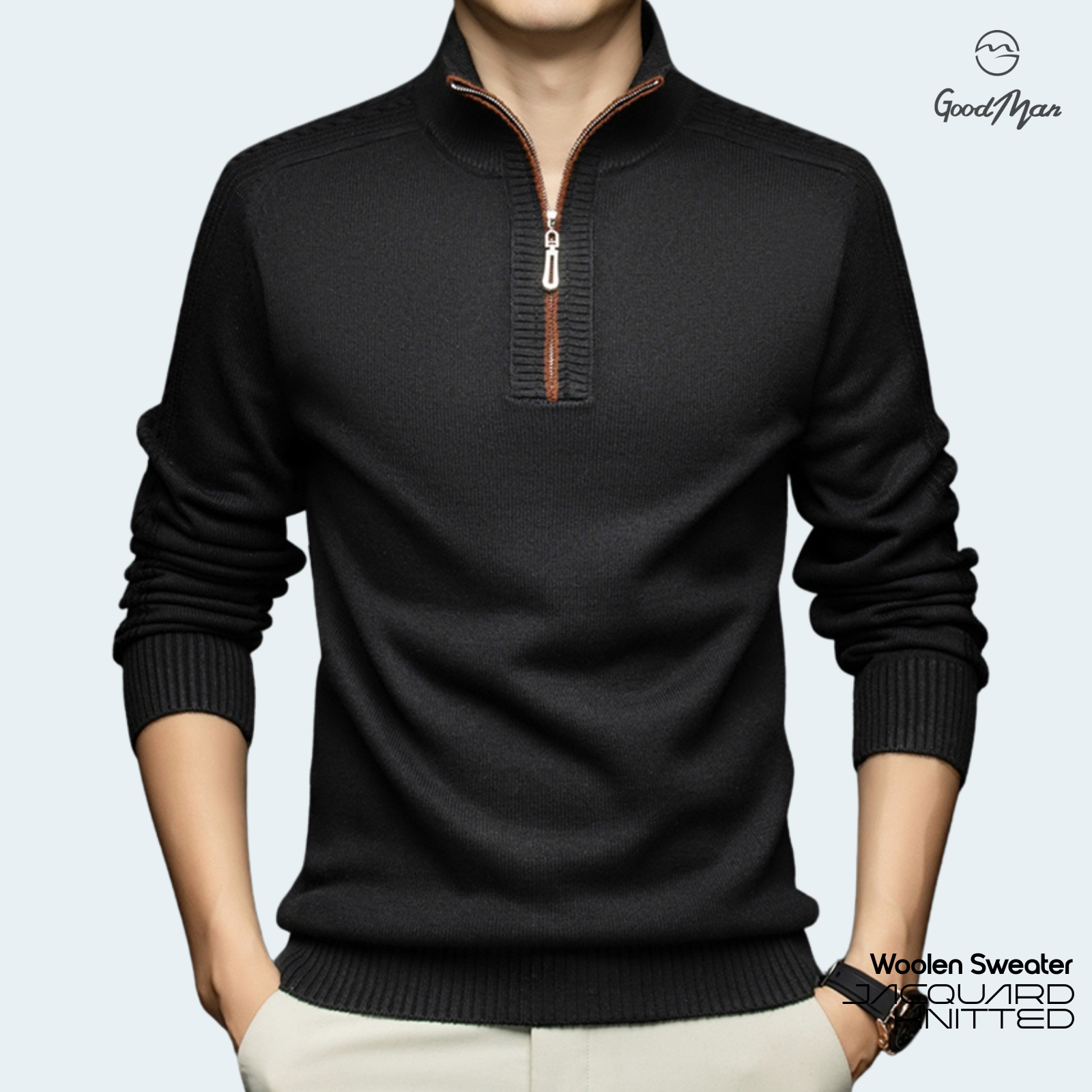 Men's Quarter-Zip Sweater GoodManonline shop bangladeshothoba.com