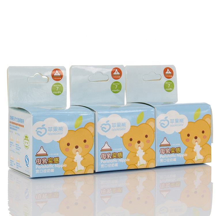 Picture of Apple Bear Durable Wide Mouth Baby Soft Pacifier All-silicone Food Grade feeder Baby Nipple