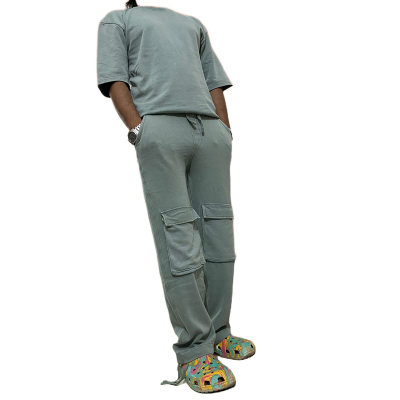 Picture of Premium Authentic healthy acid wash fabric Beige Cargo Pant And T-Shirt Full Set For Men