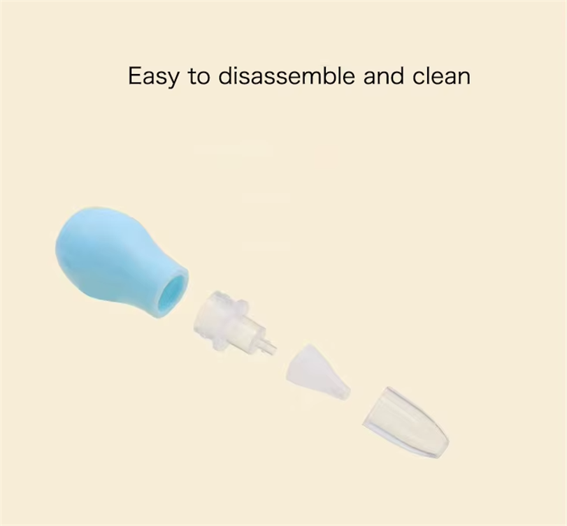 Picture of BPA Free Baby Silicone Manual Nasal Aspirator Kids Child Nose Mucus Cleaner Nasal Aspirator Baby Vacuum Cleaner
