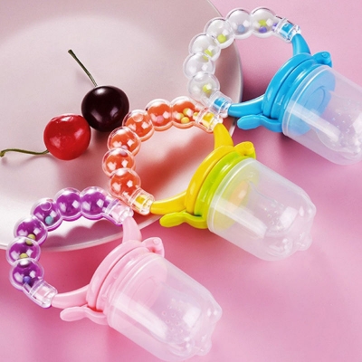 Picture of Baby Fruit Feeding Pacifier Teething Toys Rattle Bell Custom Feeder Baby Teethers