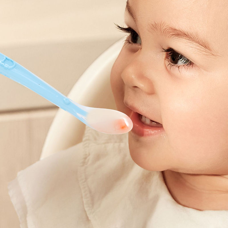 Picture of BPA Free Soft Eco-friendly Silicone Baby Spoon Flexible Feeding Spoon for Baby Food