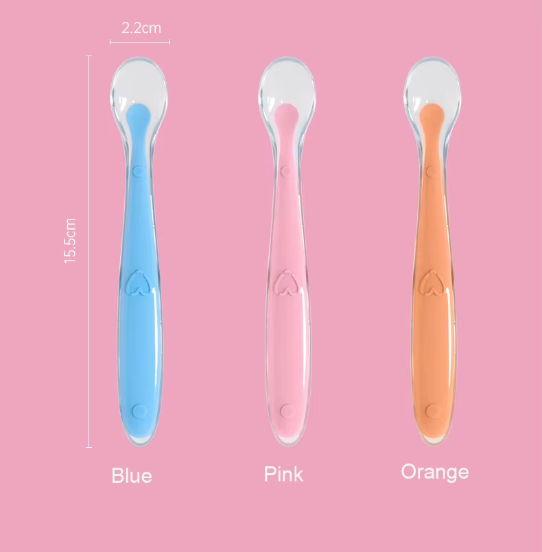 Picture of BPA Free Soft Eco-friendly Silicone Baby Spoon Flexible Feeding Spoon for Baby Food