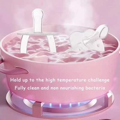 Picture of New Baby Pacifier Liquid Silicone Day and Night Design Round and Flat Nipple BPA Free