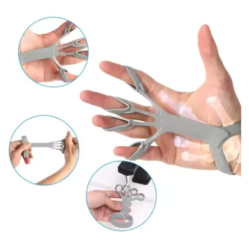 Picture of 1PC Strength Silicone Hand Grips Finger Exercise Wrist Stretcher Trainer Strengthener Rehabilitation Workout Pain Relief 3 Kinds