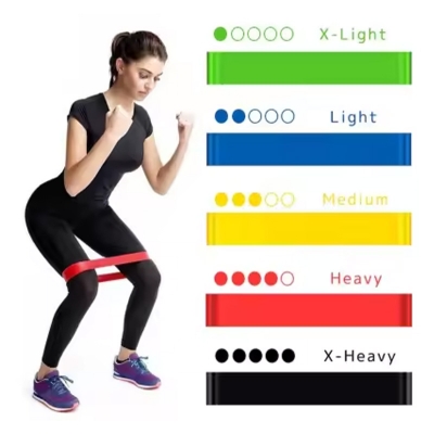 Picture of 5pcs Yoga Resistance Rubber Bands Fitness Elastic Bands 0.3mm-1.1mm Training Fitness Gum Pilates Sport Crossfit Workout Equipment