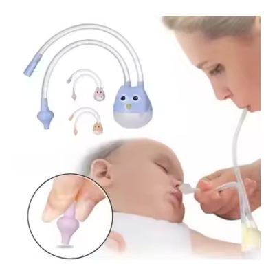 Picture of Baby Nasal Aspirator Infant Nasal Suction Snot Cleaner Baby Mouth Suction Catheter Children Cleansing Sucker Nose Cleaning Tools