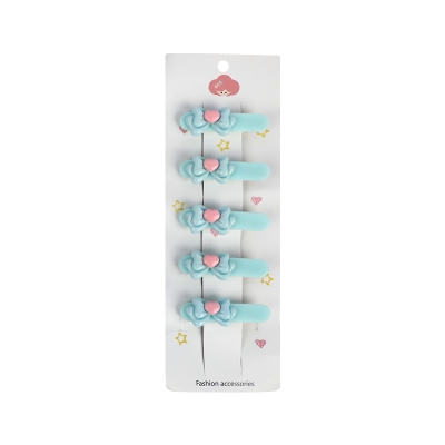 Picture of Sky Bow & Heart Snap Clips Set