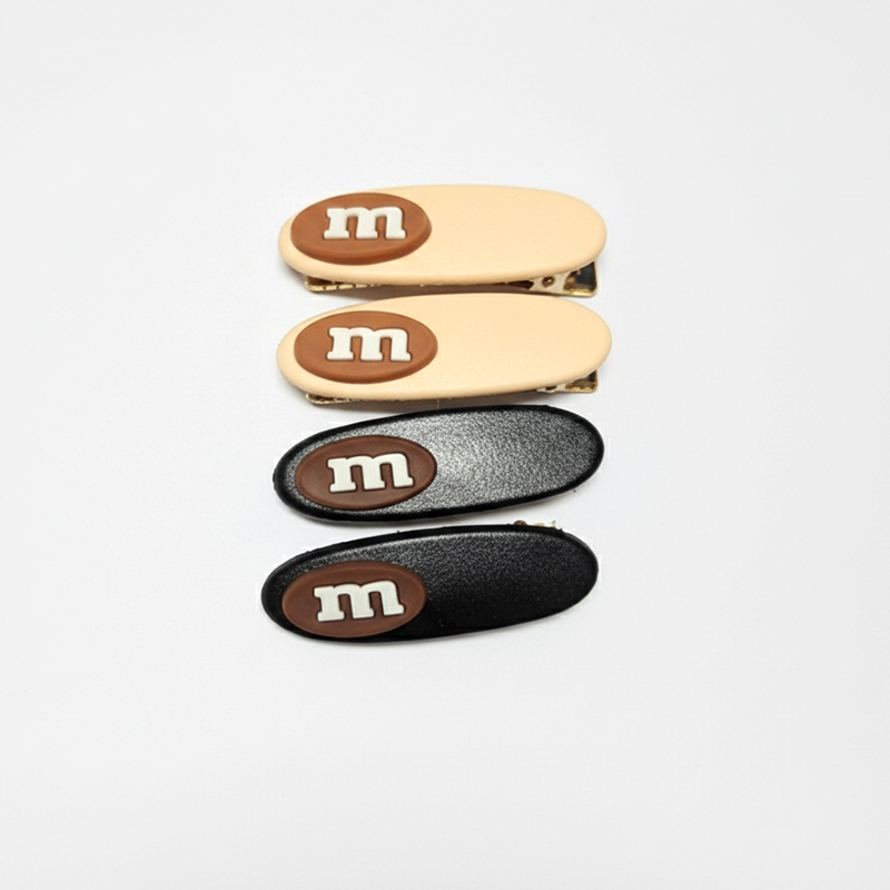 Picture of Mocha & Cream Hair Clip Set