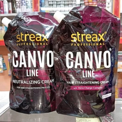 Picture of Streax Canvo Line Hair Straightening Cream(500g) & Neutralizing Cream (500g) -2 pcs