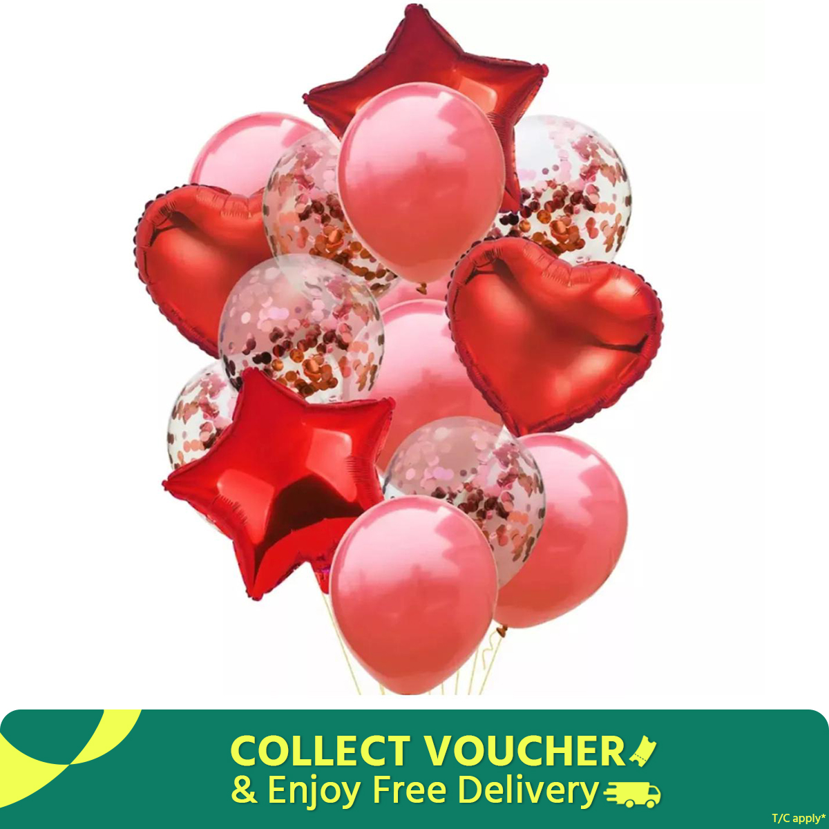 Picture of Party balloon 14pcs set/Happy birthday party balloon set14pc/confity balloon and party balloon set