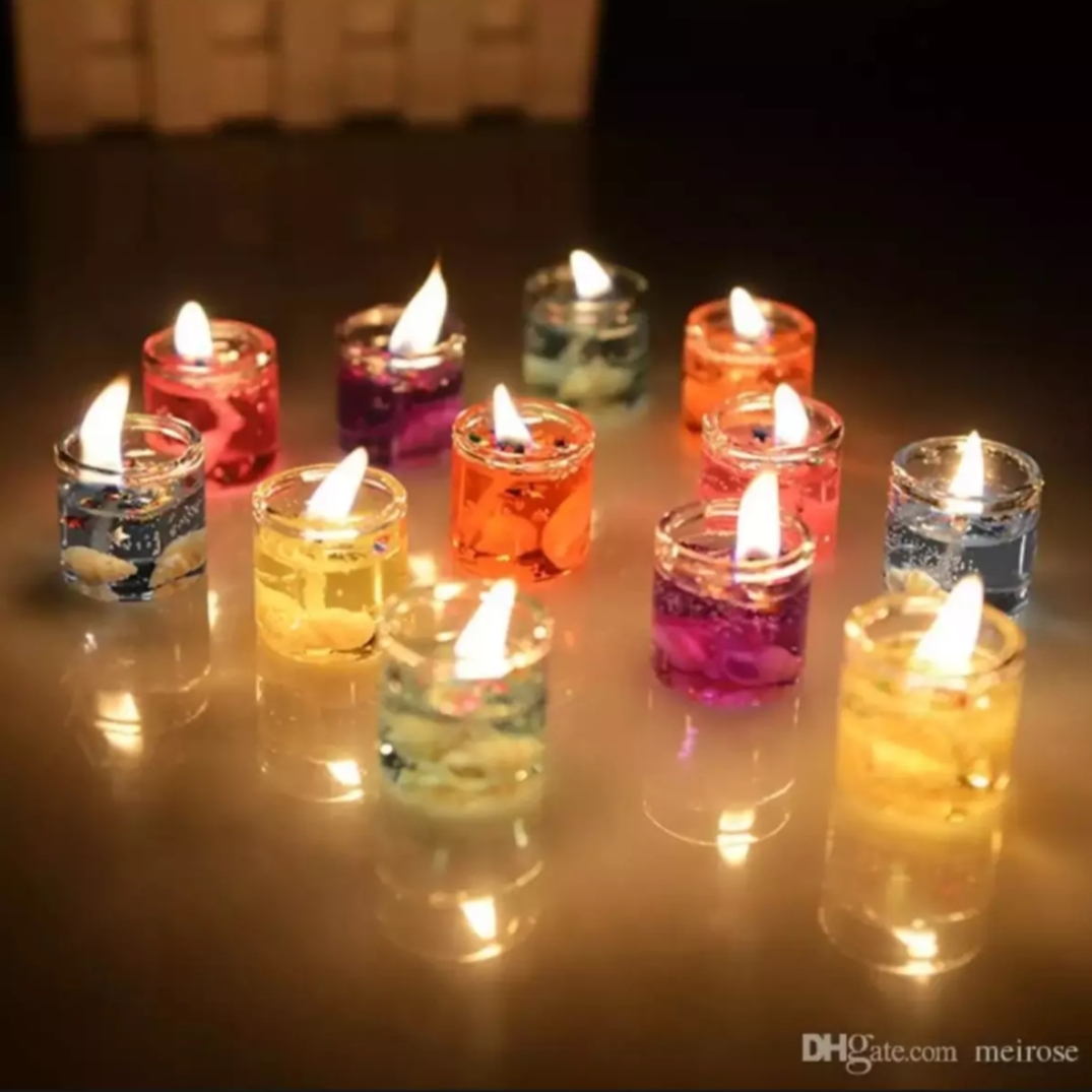 Picture of Gel candle/Jelly Candle Multicolor-Pieces/Romantic Jelly Candle Multicolor for home decoration