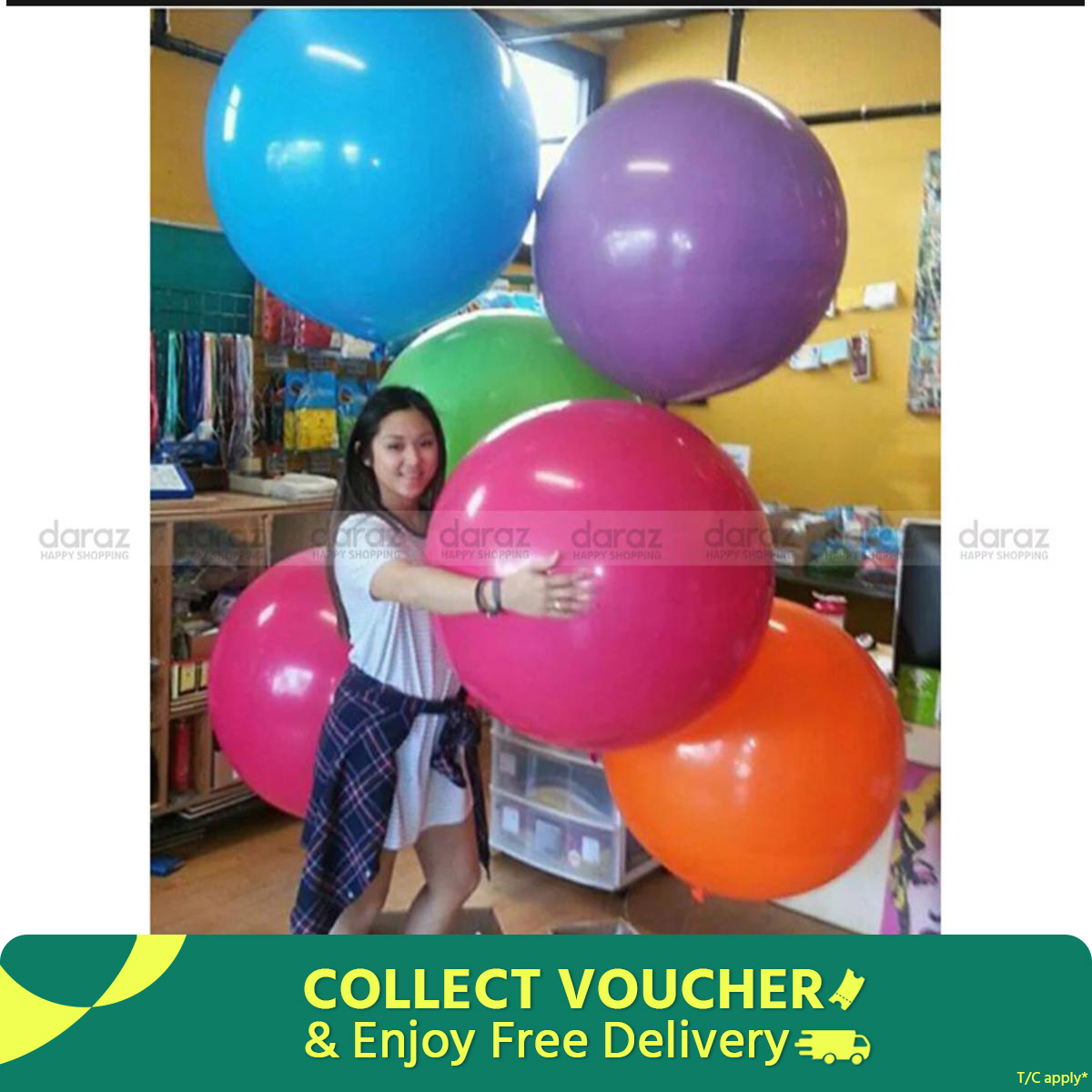 Picture of Big size Balloon 5 PC/Happy birthday balloon big size-5pc 36inch