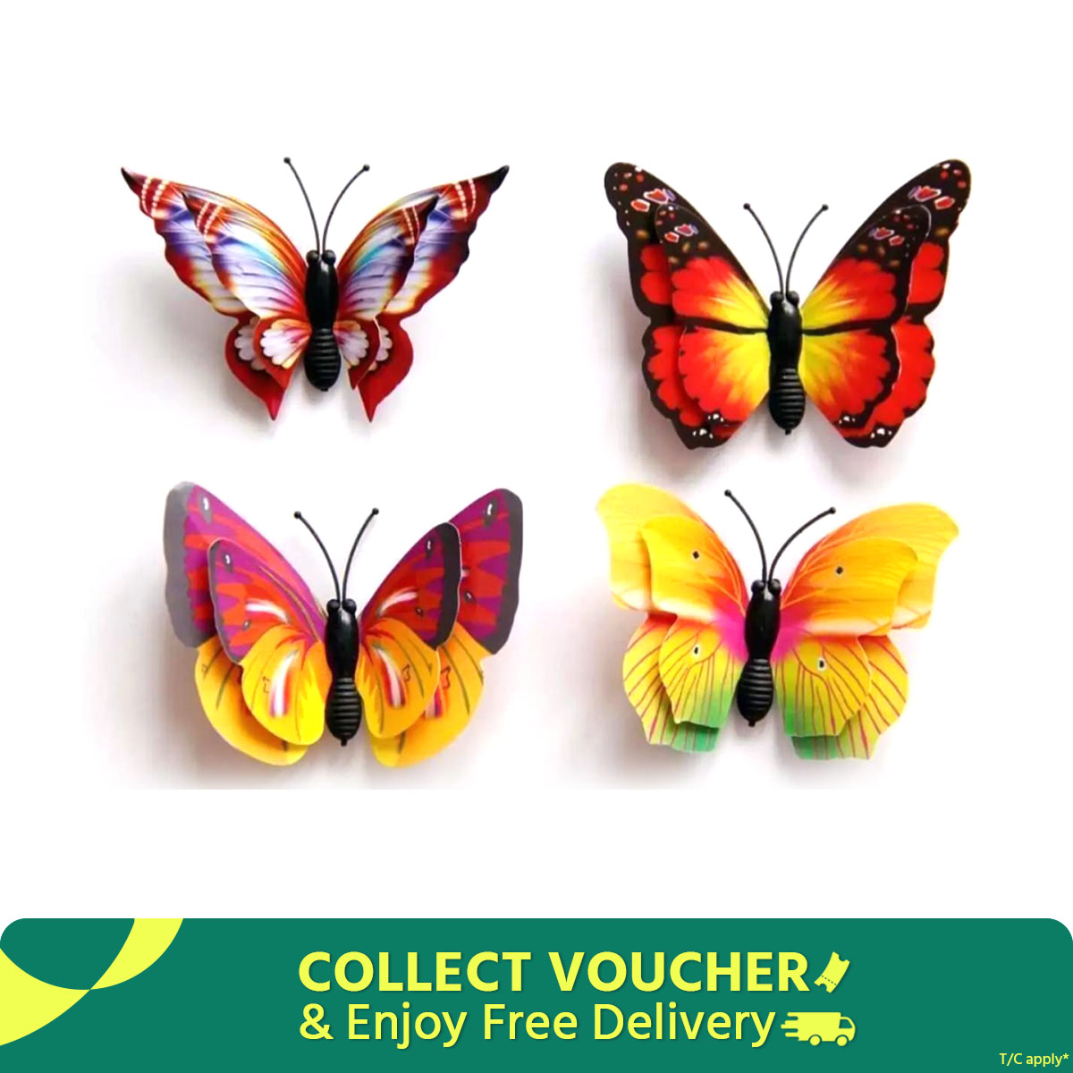 Picture of 4pc-3D Wall sticker butterfly/3D wall sticker