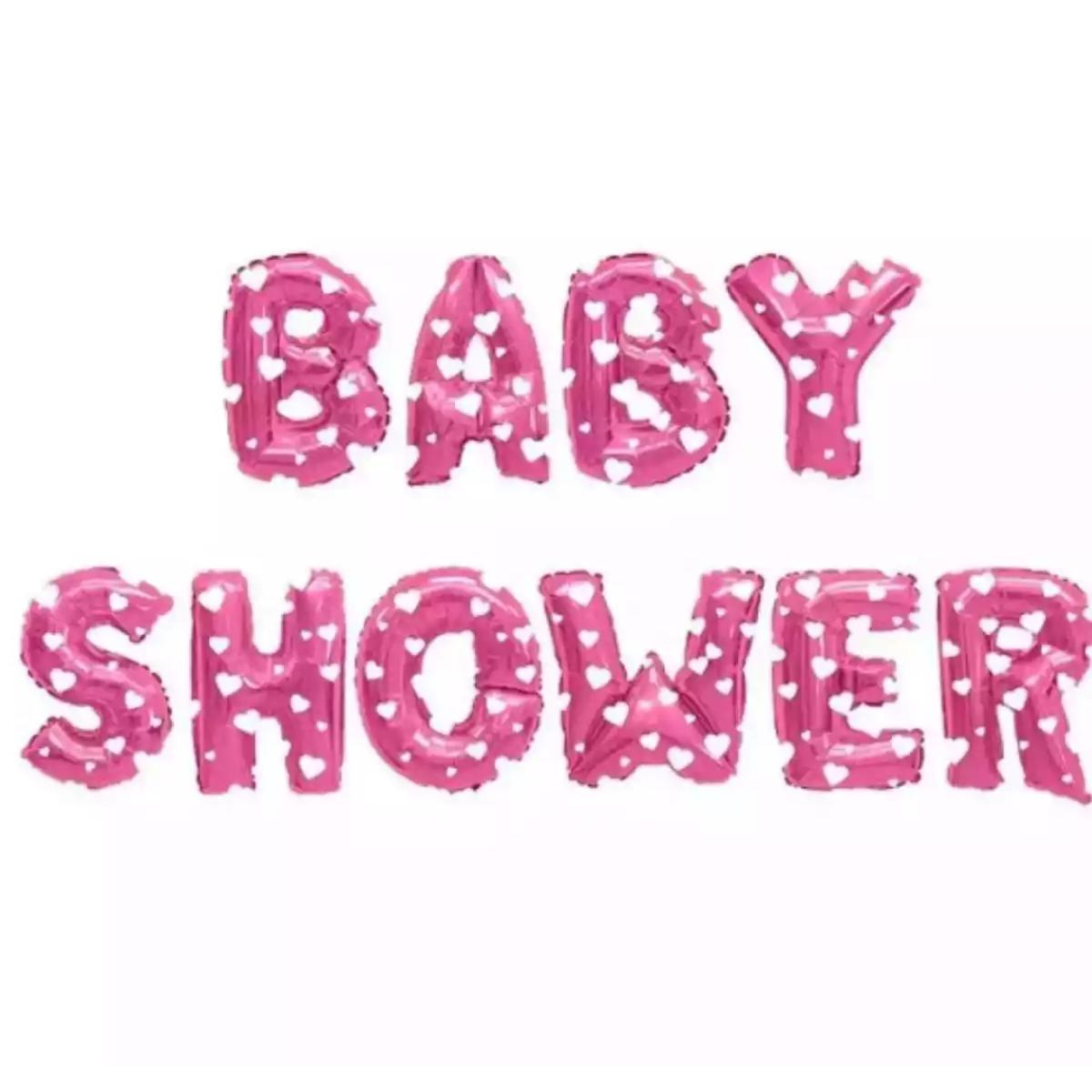 Picture of Baby Shower balloon banner/Baby shower foil banner/Baby shower decoration banner/Aluminum foil baby shower banner/baby shower party banner