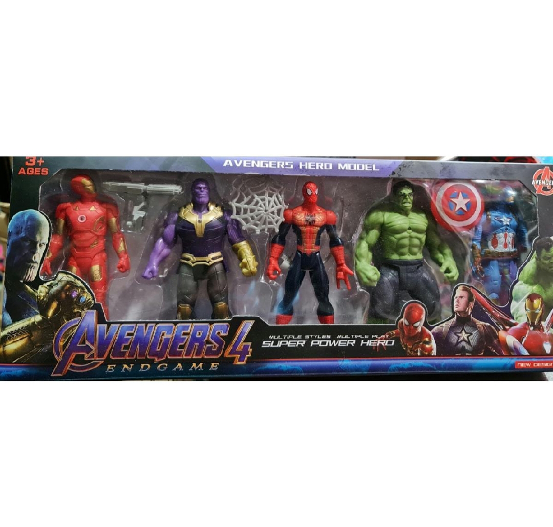 Picture of Avengers Iron Man, Captain America, Hulk, Spider-Man, and Thanos Action Figure - 5pcs Set | Collectible Toys for Ultimate Marvel Fans