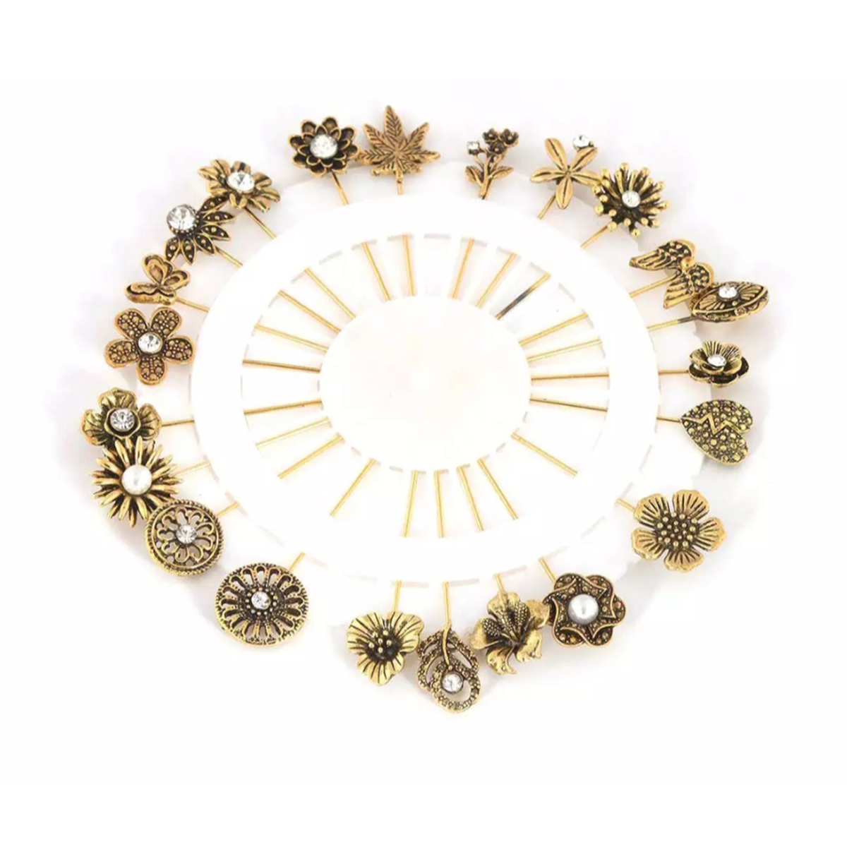 Picture of Hijab pin/10 Pieces Metal Hijab Pin for Women - Golden