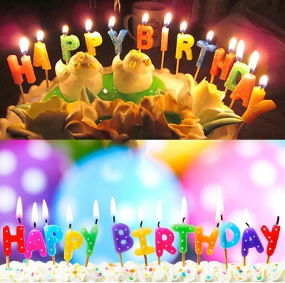 Picture of Happy birthday candle/birthday letter candle