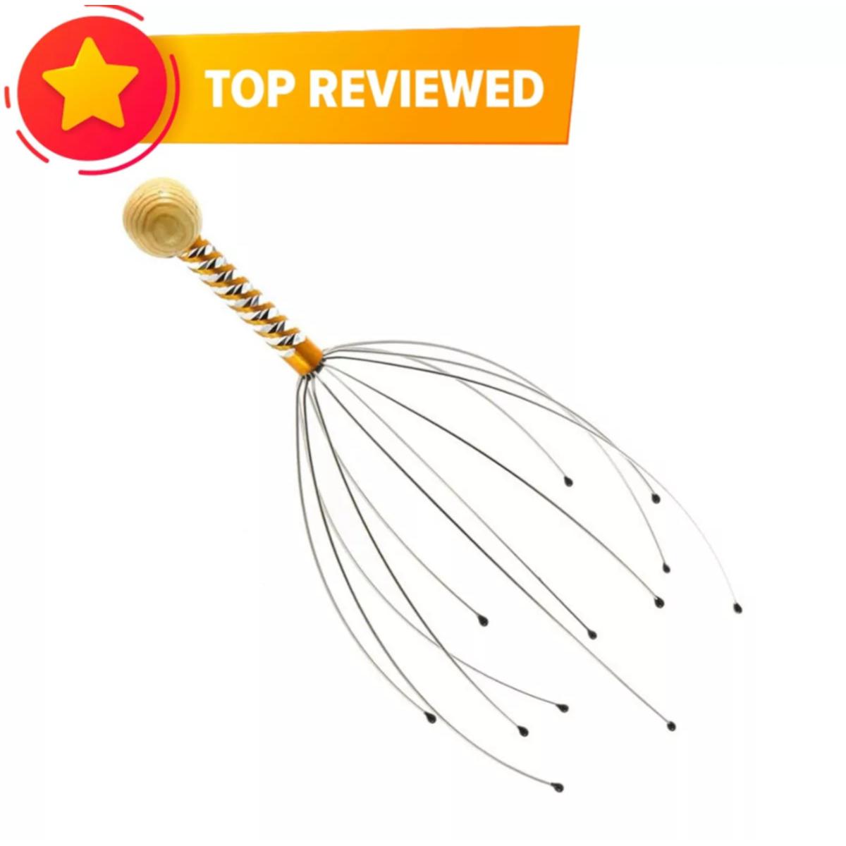 Picture of Head massager/Stainless Steel Head Massager/[1-Pcs] Stainless Steel Octopus Scalp Hair Stimulator Stress Relief Relax Head Massager - SILVER