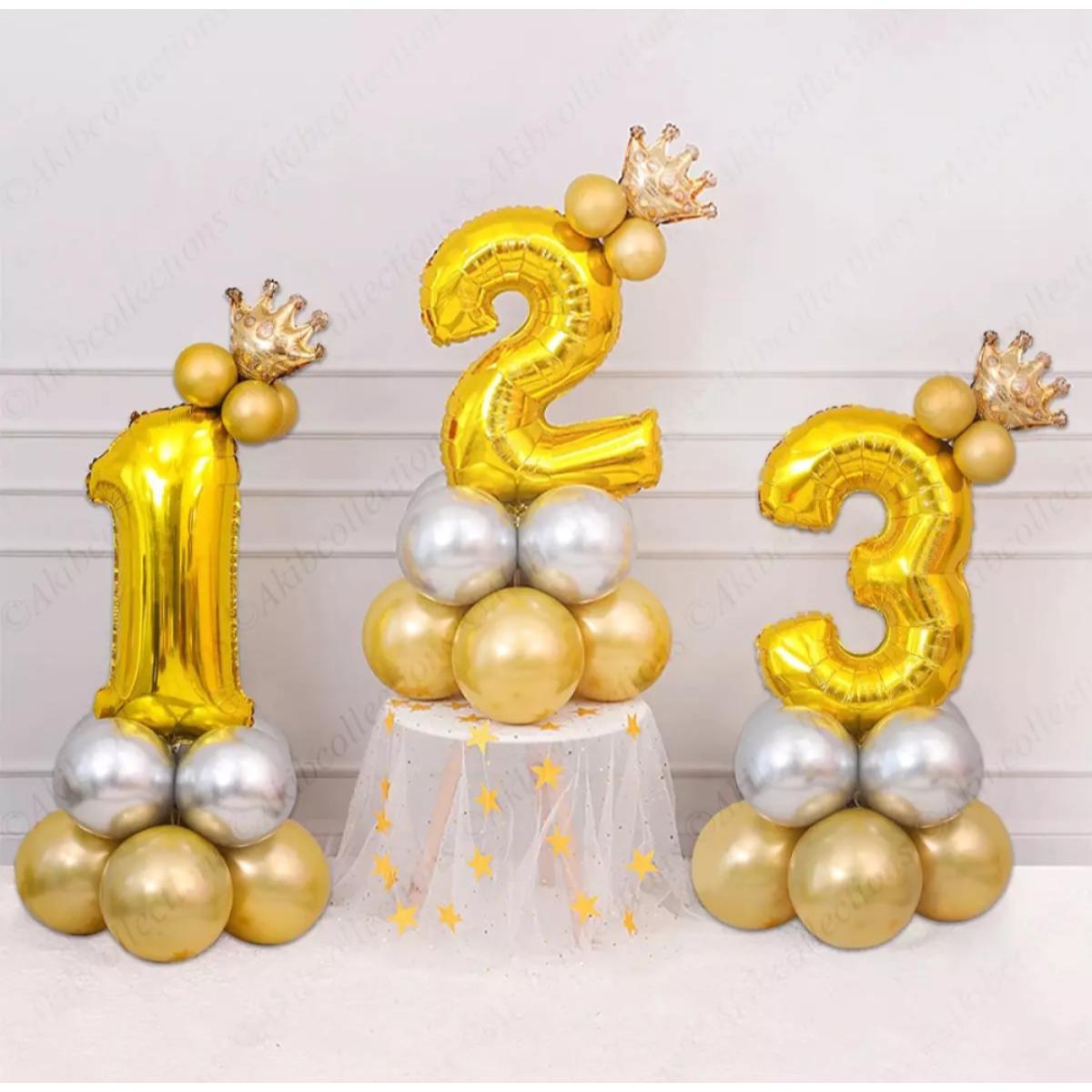 Picture of Number foil set/Number Crown Foil Balloons Set