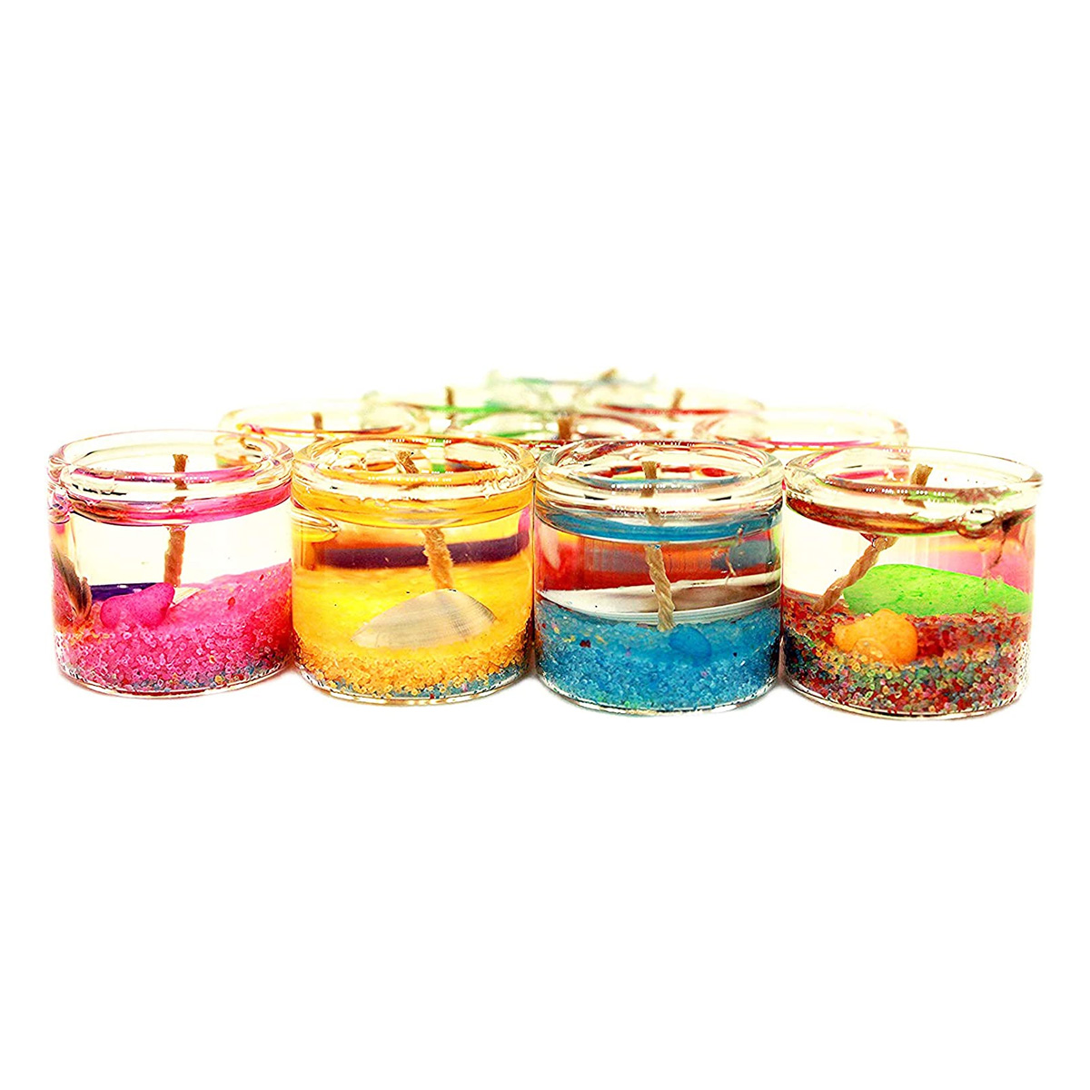 Picture of Romantic Jelly Candle Multicolor-12pc/smokeless jel candle 12pc