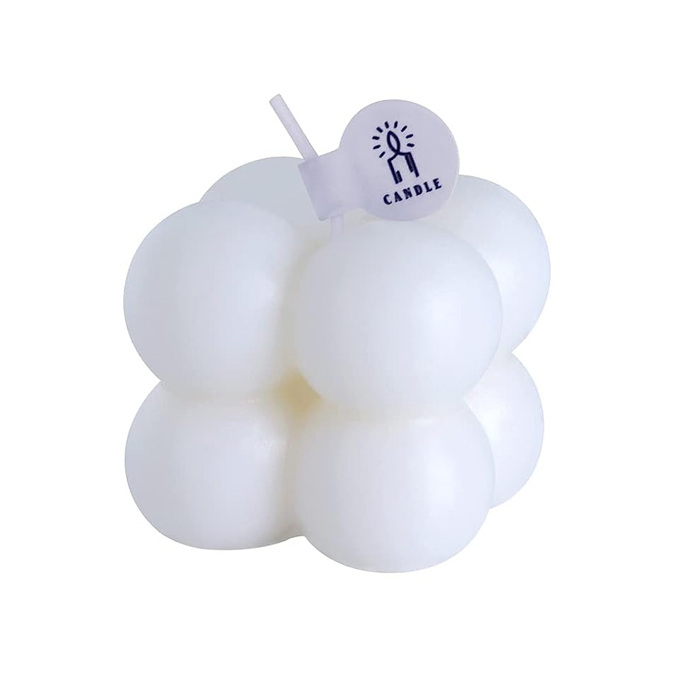 Picture of Mini bubble candle-2pc/Small Candle Mini Cube Bubble Shaped Wax Candles Aromatherapy for Home Bedroom Wedding-2pcs