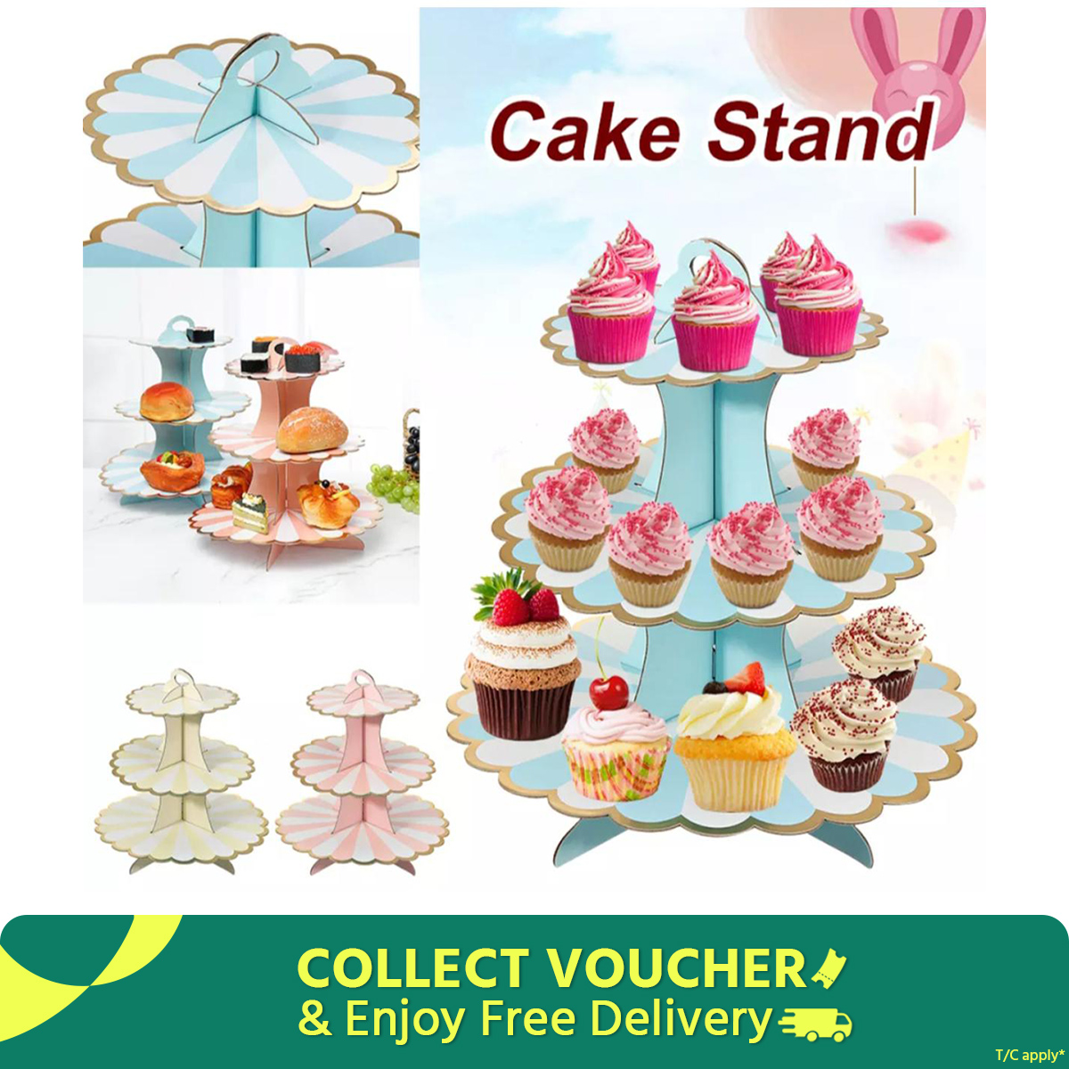 Picture of Cup cake stand/Cake stand/3-tier cup cake stand/3-layer cup cake stand