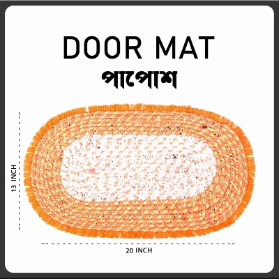Picture of Egg shape Multicolor Door Mat/Floor Mat/Entryway Rug/Paposh for Indoor & Outdoor use