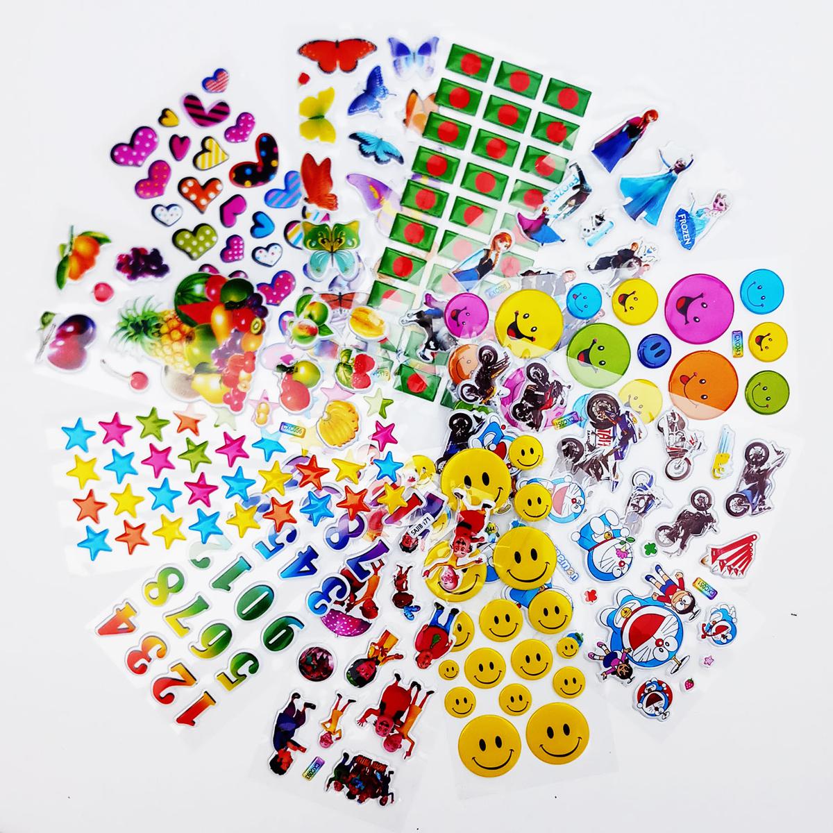 Picture of Sticker for kids-10 pata/3D Cartoon Anime Princess Sticker for Kids Notebook Stickers DIY Scrapboo